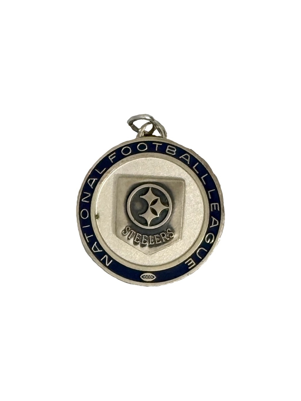 Silver and Navy NFL Pittsburgh Steelers Pendant Charm